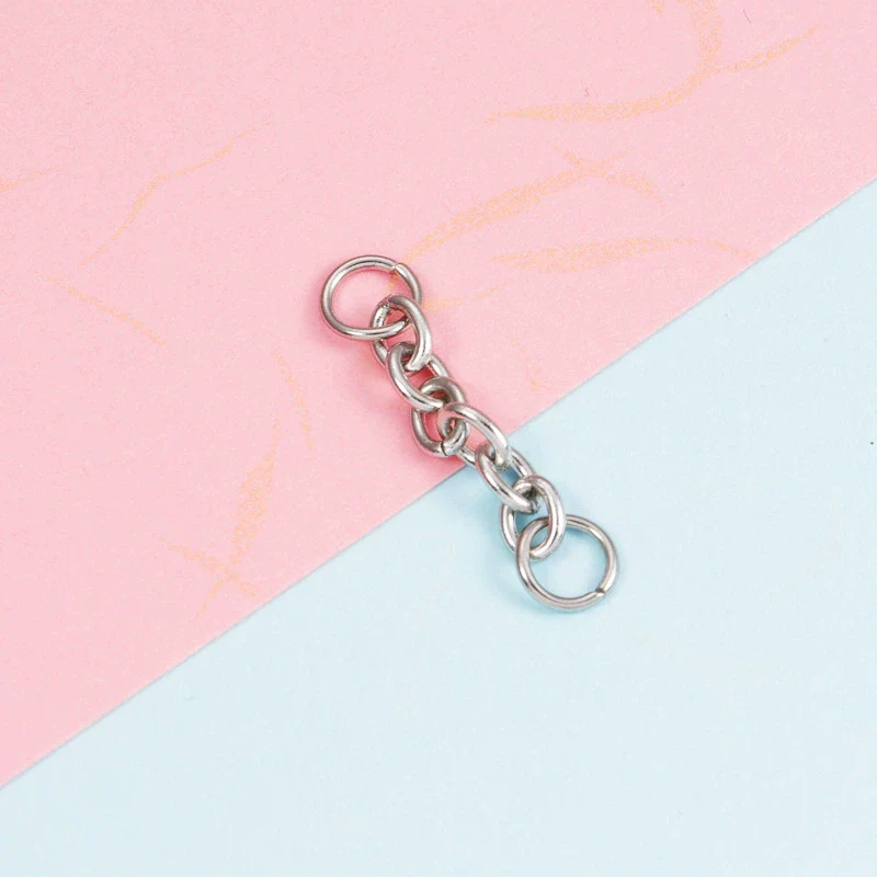 Stainless Steel Key Ring Connector Jewelry Accessories Electroplating Cross Double Hanging Ring - Image 6