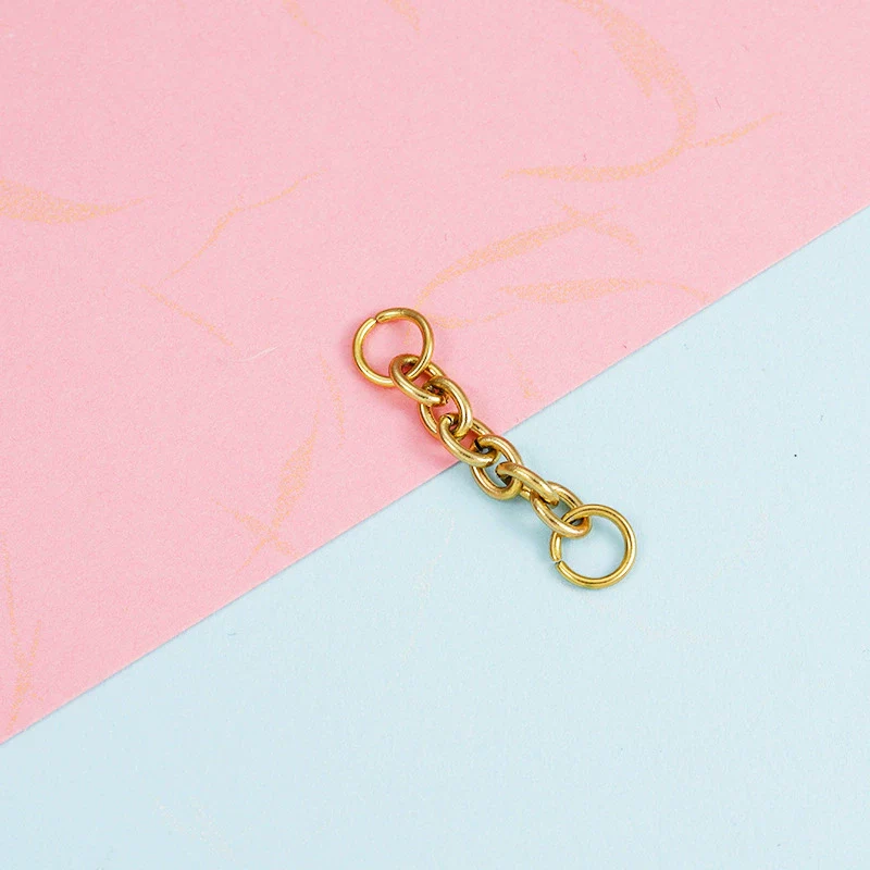 Stainless Steel Key Ring Connector Jewelry Accessories Electroplating Cross Double Hanging Ring - Image 7