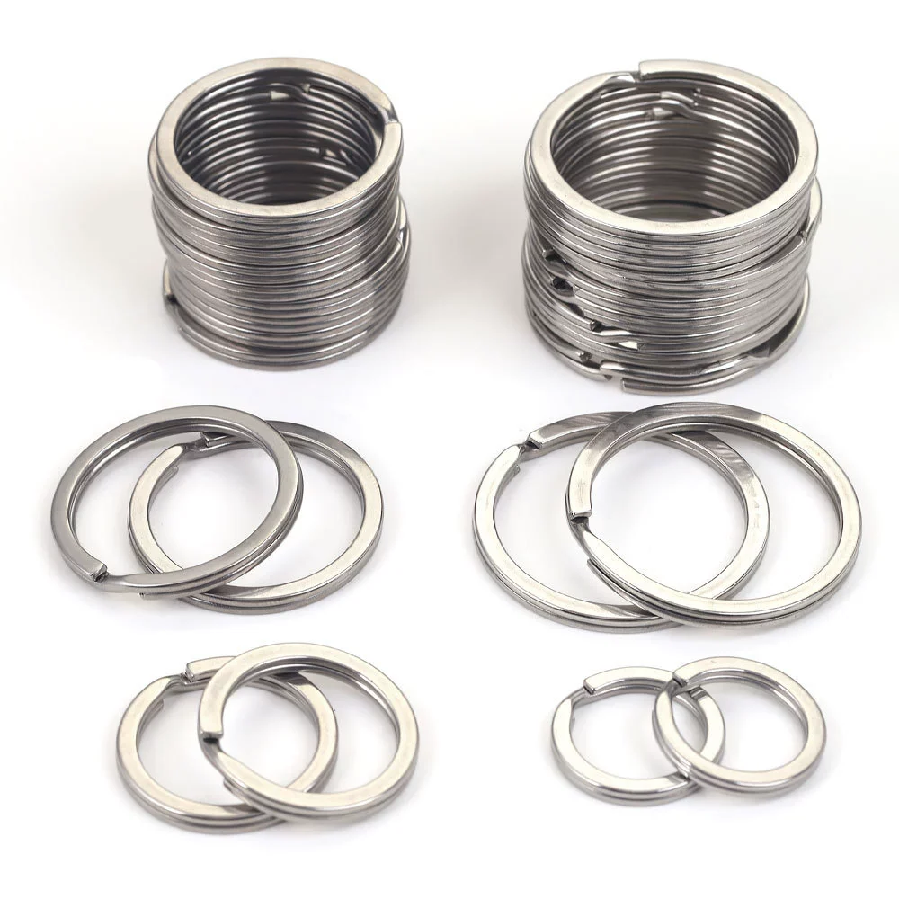 Stainless Steel Key Ring Handmade Jewelry Accessories With Geometric Totem And Electroplating
