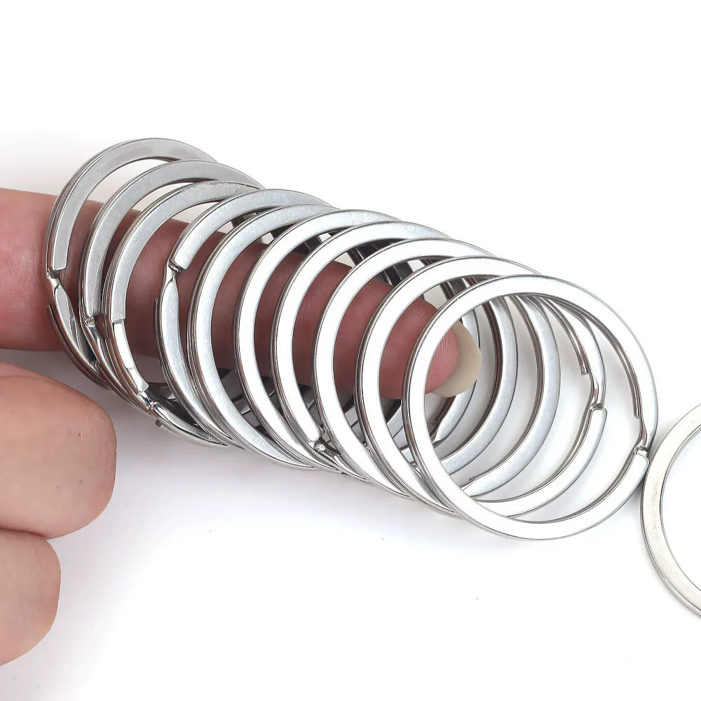 Stainless Steel Key Ring Handmade Jewelry Accessories With Geometric Totem And Electroplating - Image 3