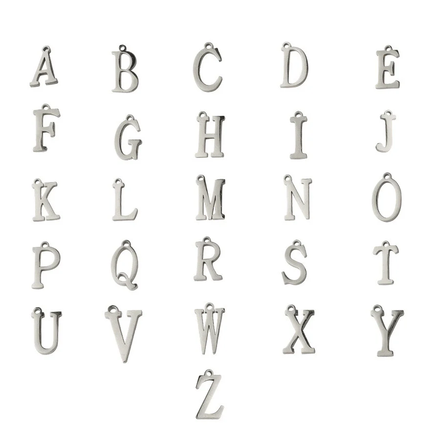 Stainless Steel Letter Jewelry Accessories Pendant With Fine Polishing - Image 2