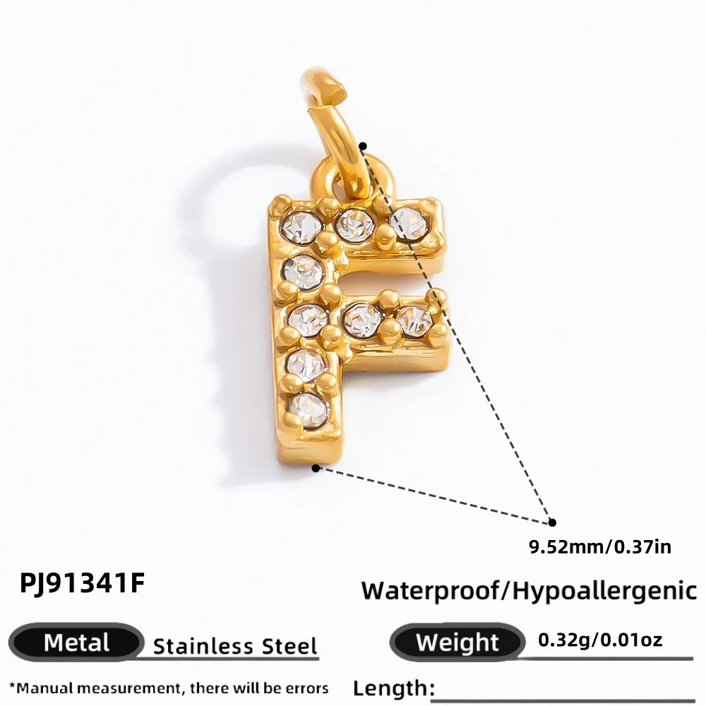 Stainless Steel Letter Pendant 18K Gold Plated Fashion Jewelry Accessories - Image 10