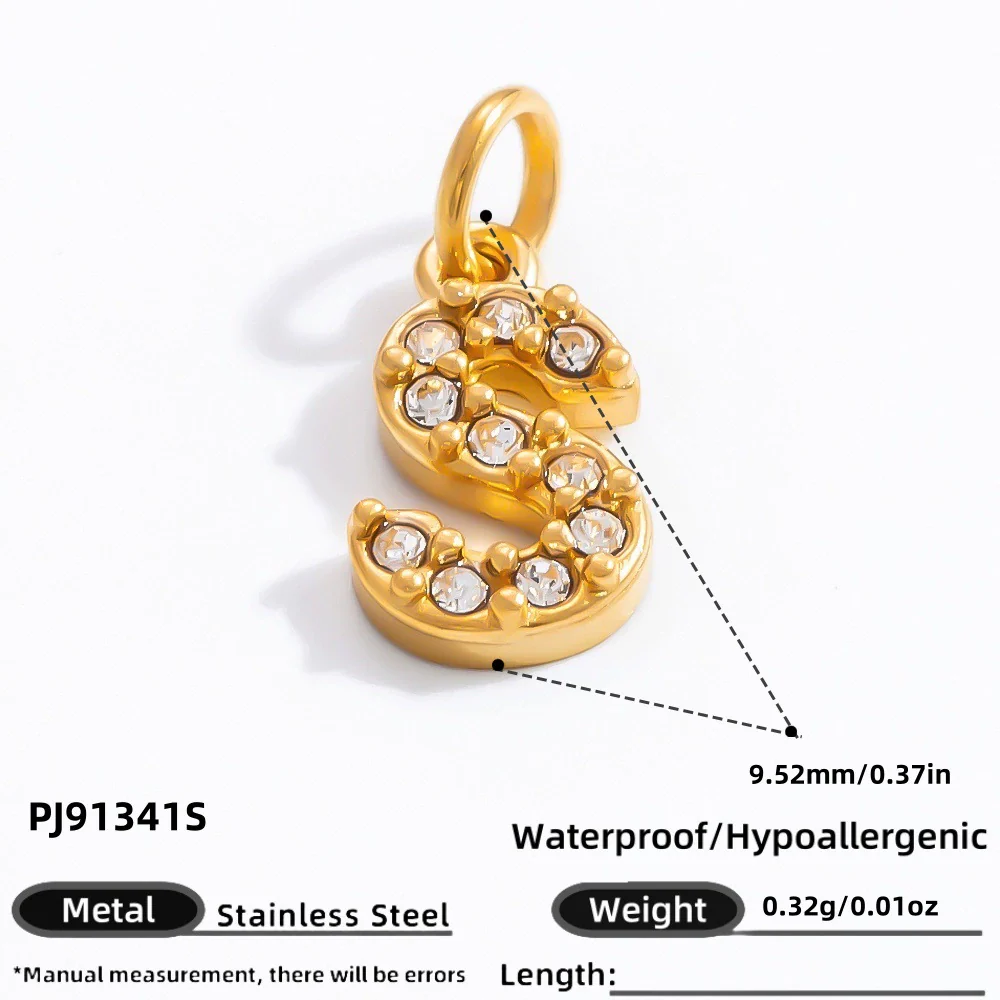 Stainless Steel Letter Pendant 18K Gold Plated Fashion Jewelry Accessories - Image 23