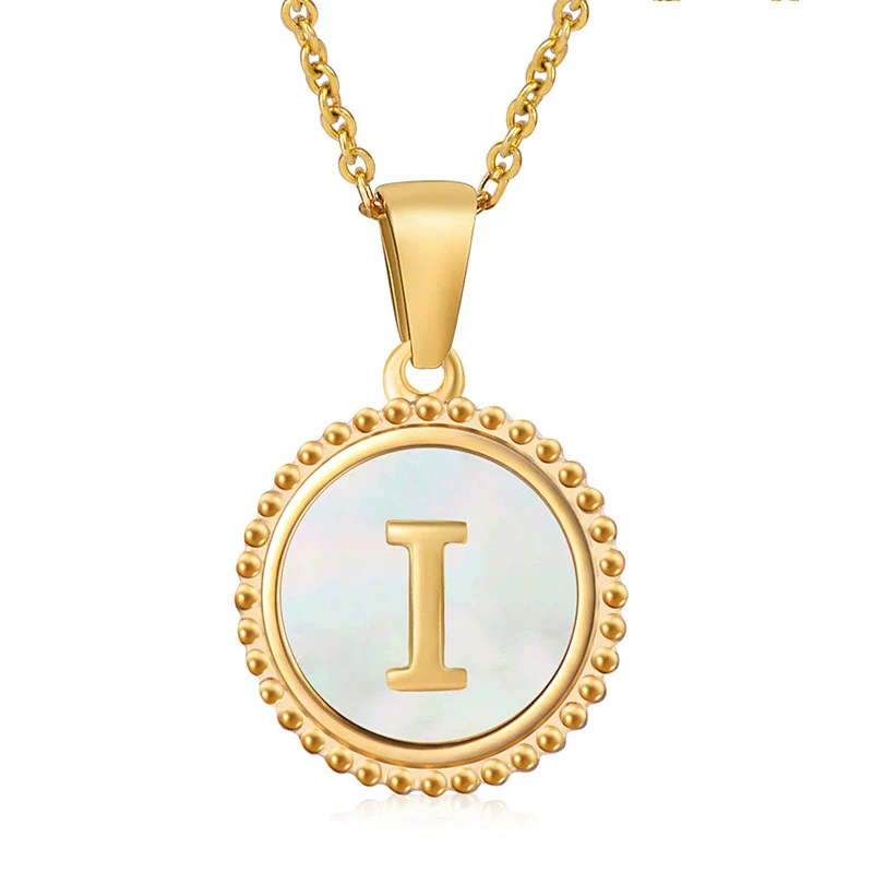 316L Stainless Steel Letter Pendant Necklace Jewelry - Image 12