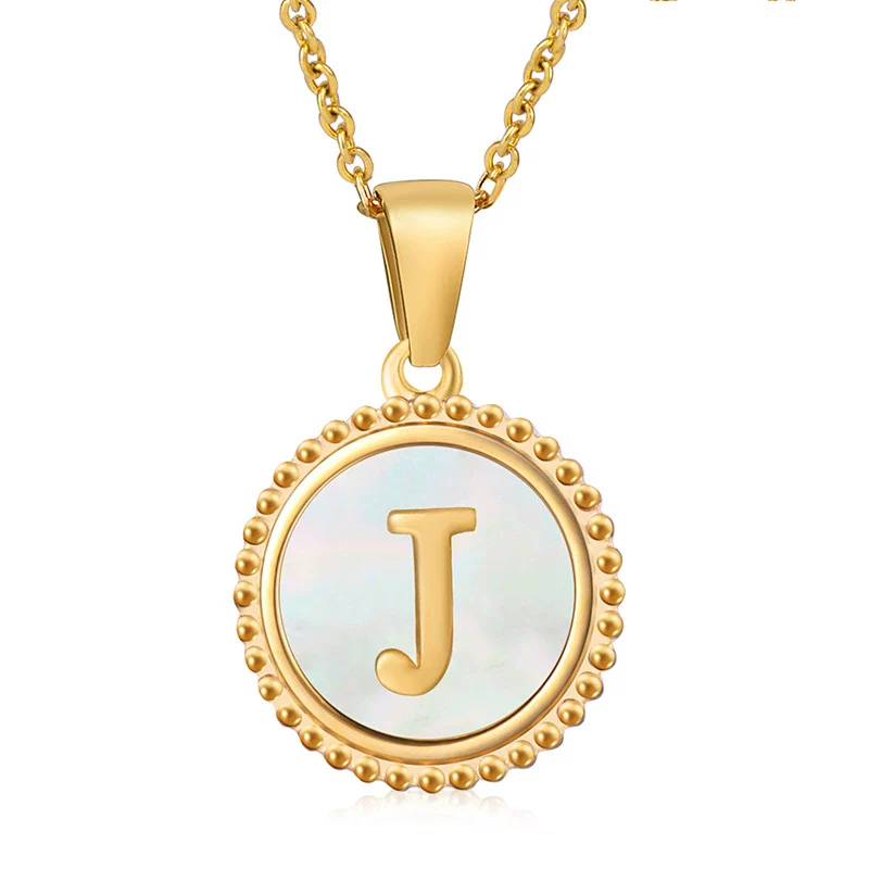 316L Stainless Steel Letter Pendant Necklace Jewelry - Image 13