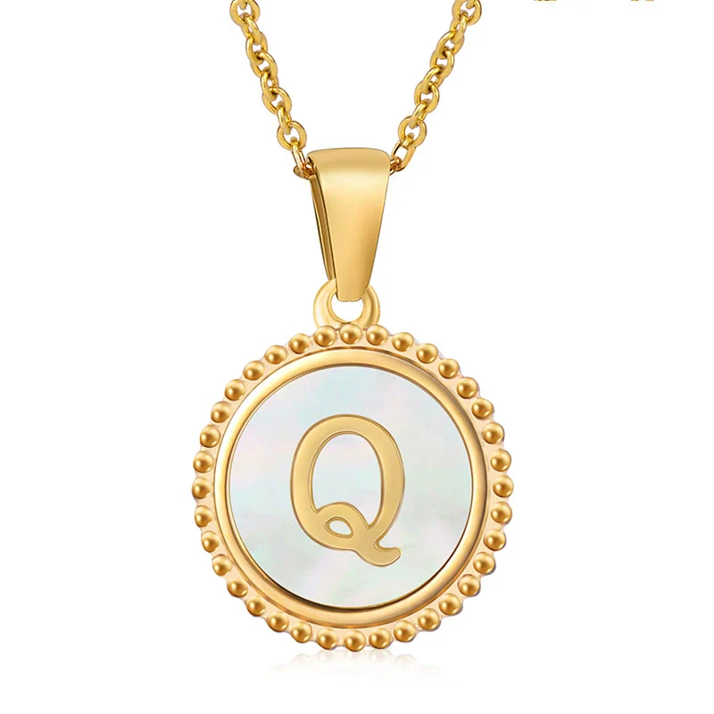 316L Stainless Steel Letter Pendant Necklace Jewelry - Image 20