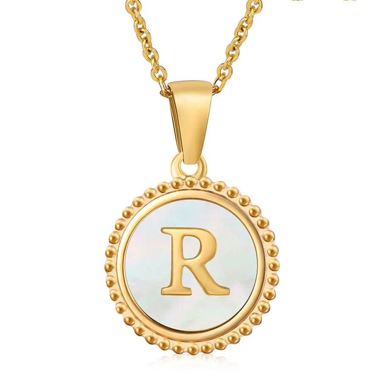 316L Stainless Steel Letter Pendant Necklace Jewelry - Image 21