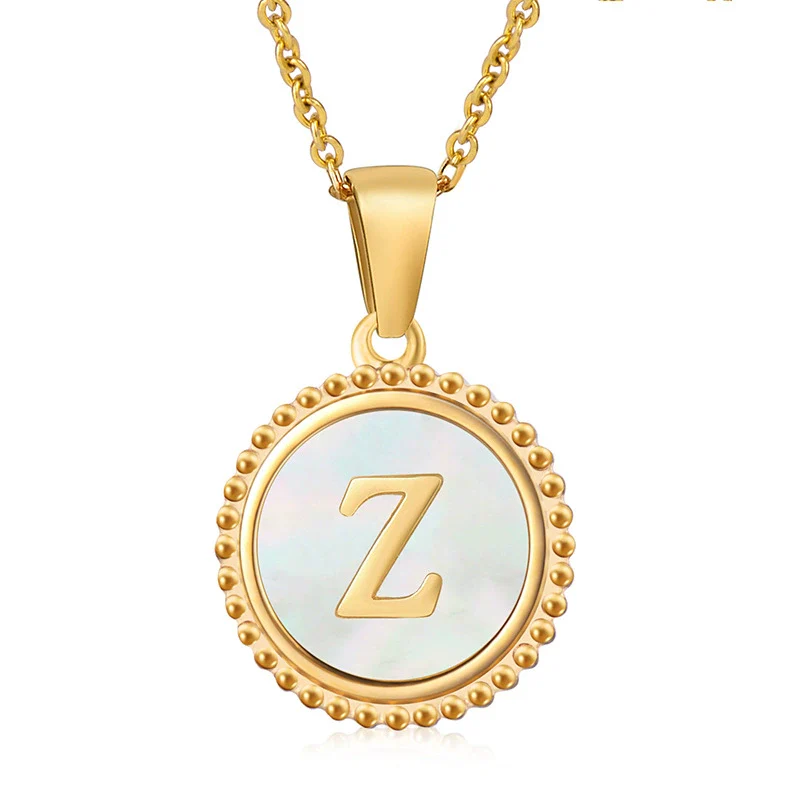 316L Stainless Steel Letter Pendant Necklace Jewelry - Image 29