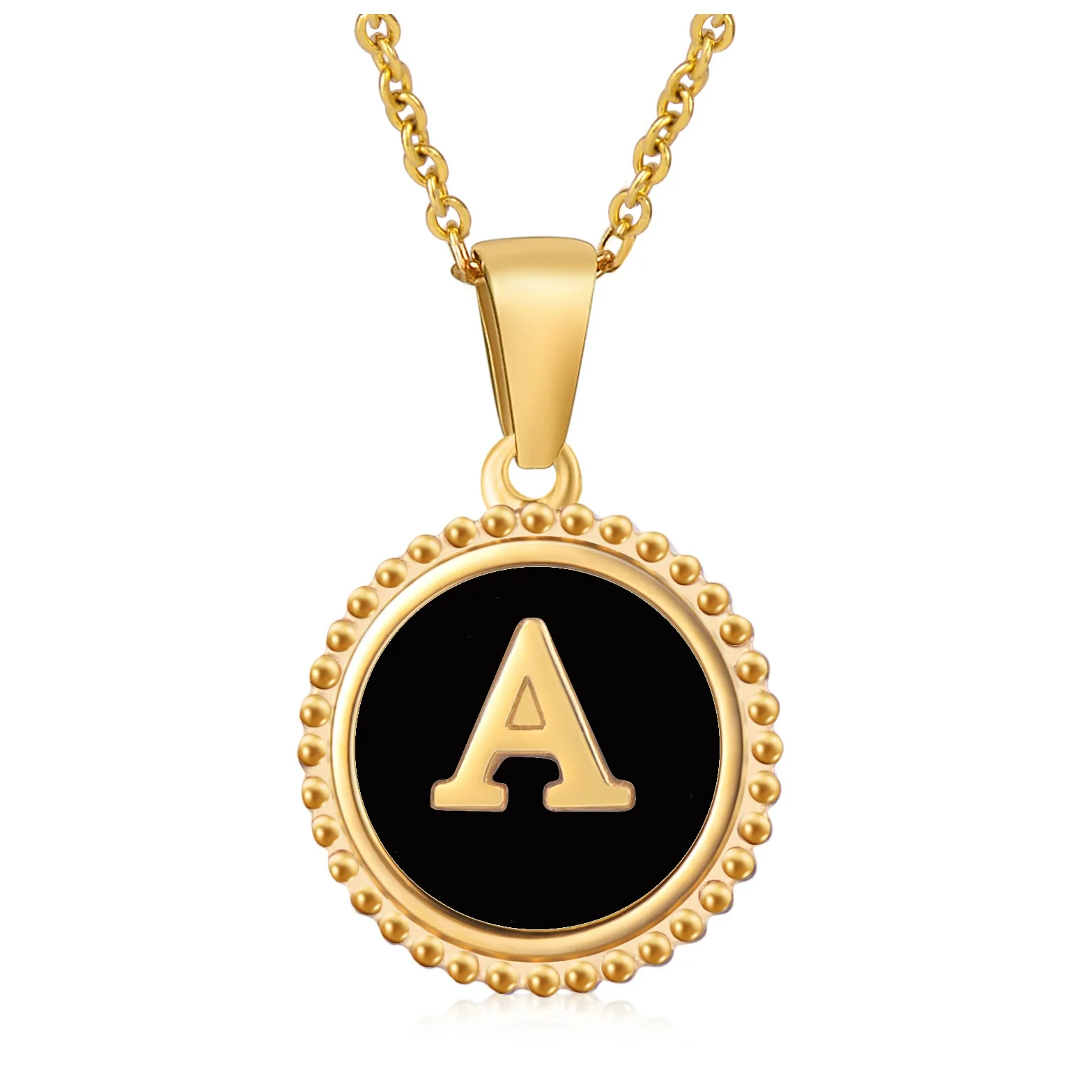 316L Stainless Steel Letter Pendant Necklace Jewelry - Image 30