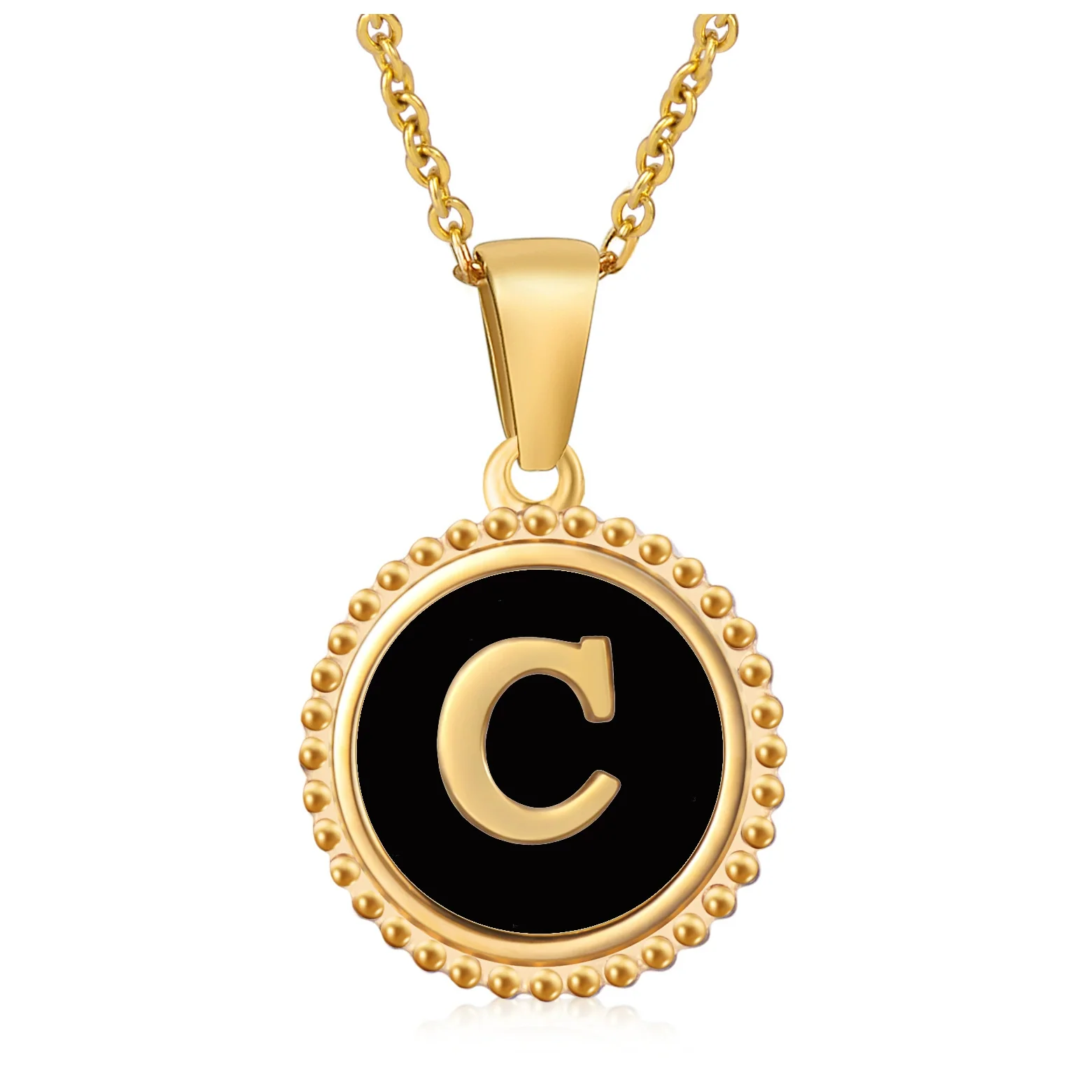 316L Stainless Steel Letter Pendant Necklace Jewelry - Image 32