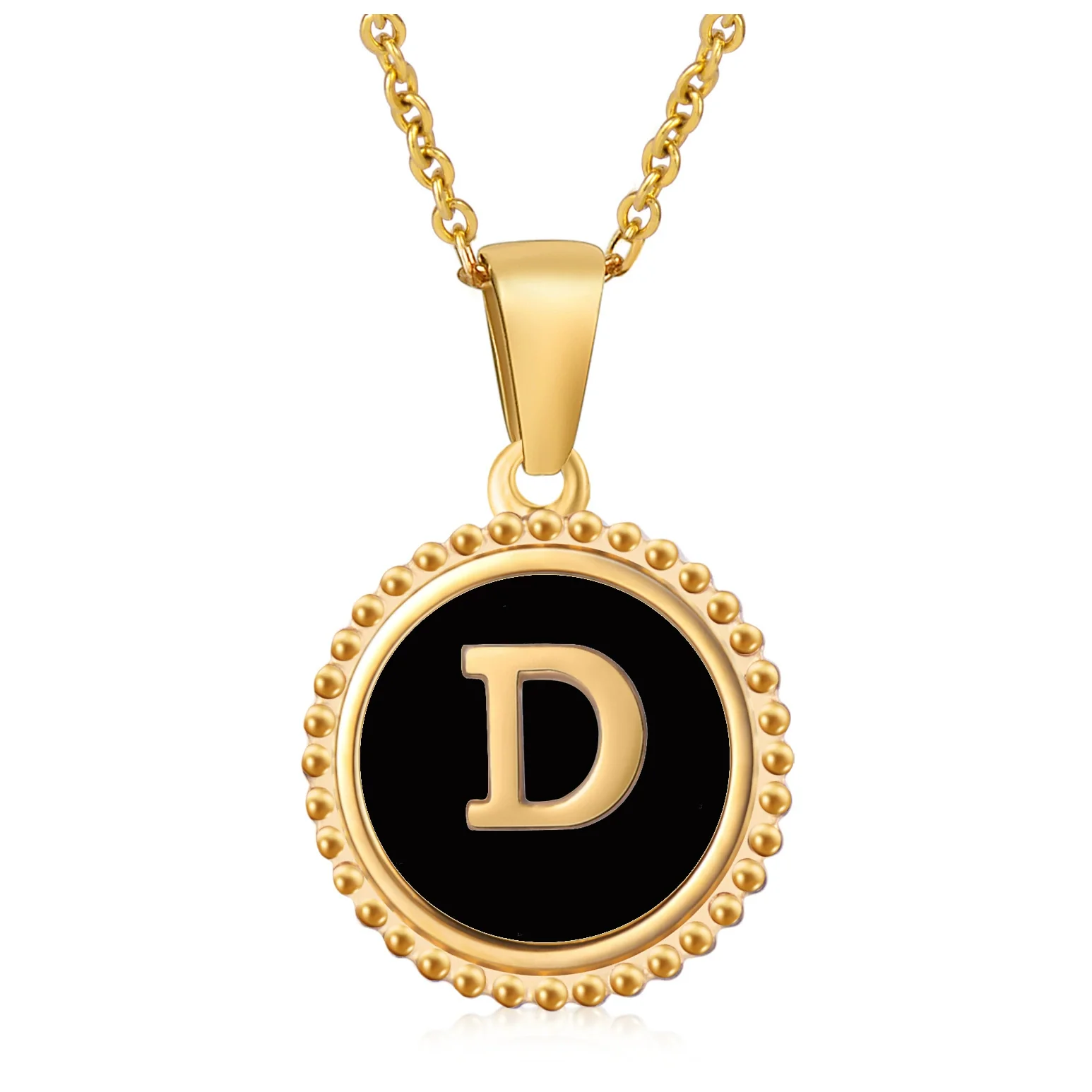 316L Stainless Steel Letter Pendant Necklace Jewelry - Image 33