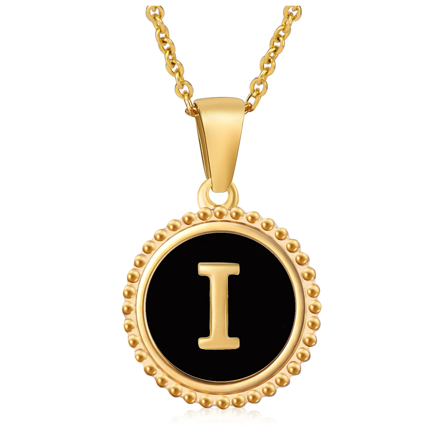 316L Stainless Steel Letter Pendant Necklace Jewelry - Image 38