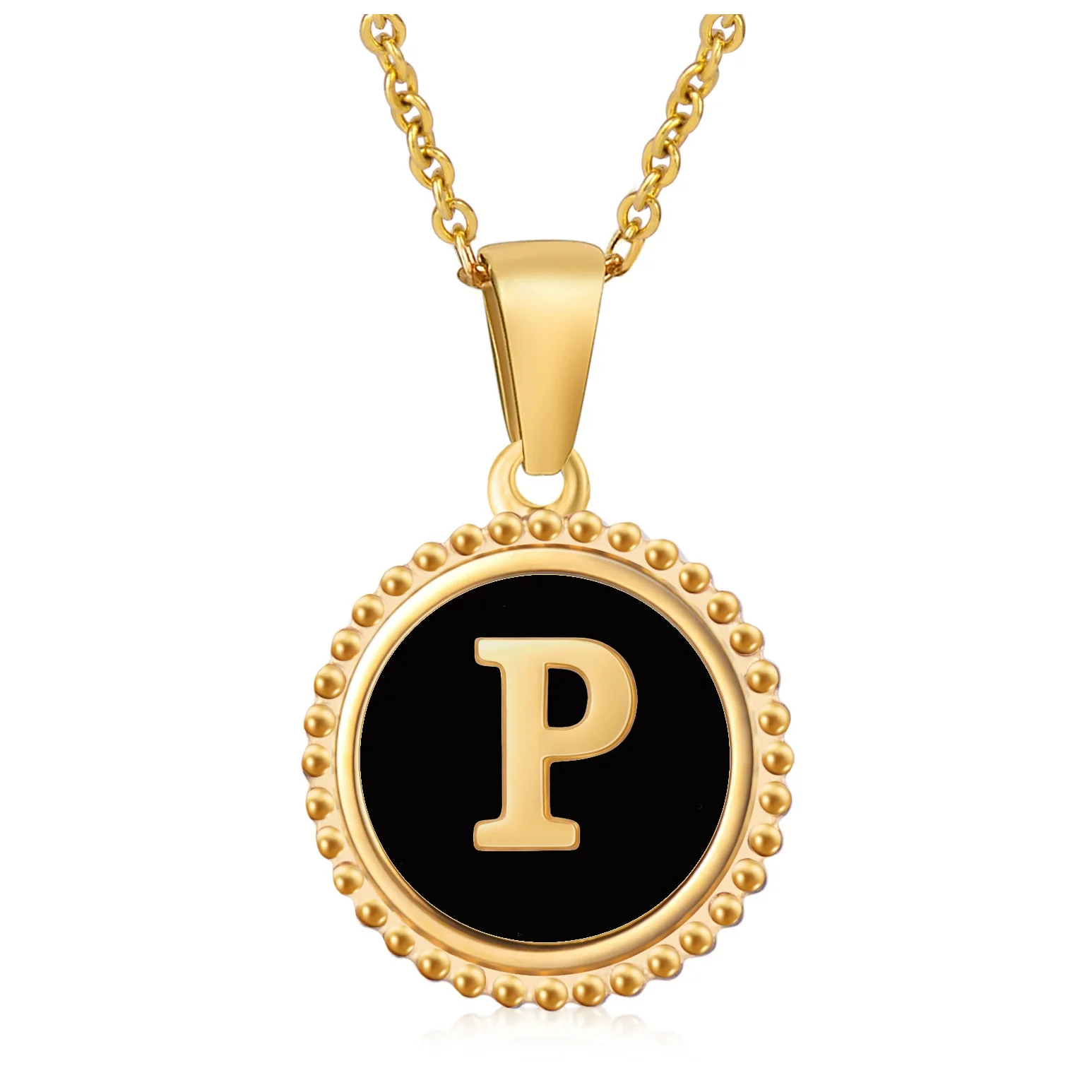 316L Stainless Steel Letter Pendant Necklace Jewelry - Image 45