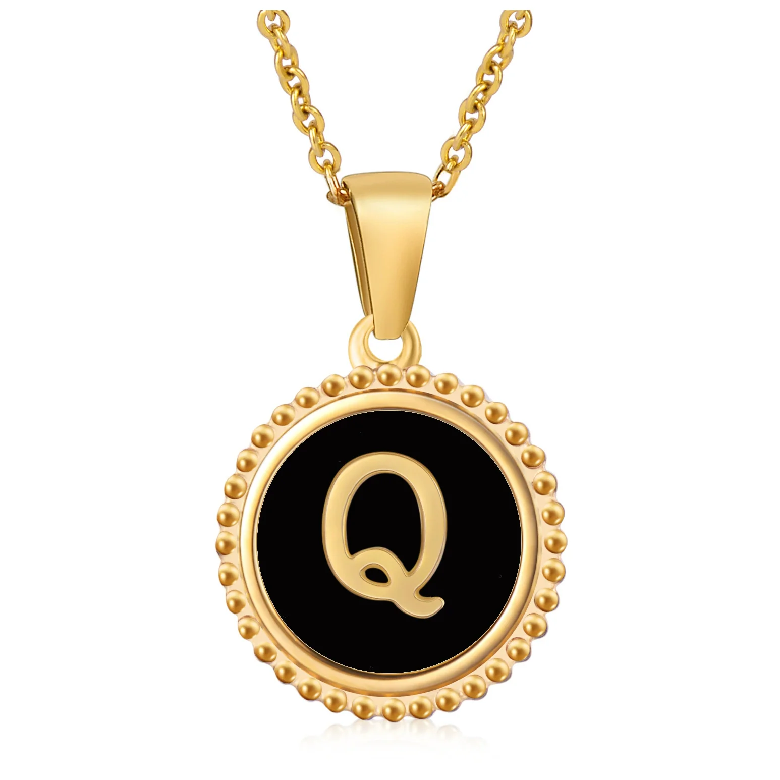 316L Stainless Steel Letter Pendant Necklace Jewelry - Image 46