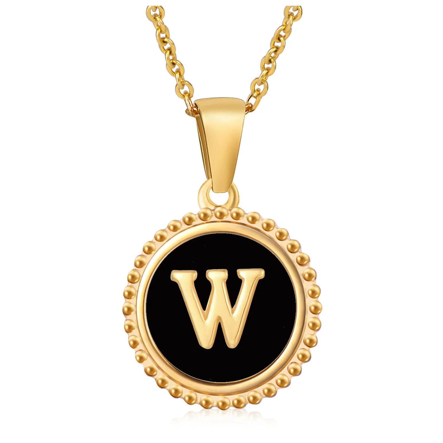 316L Stainless Steel Letter Pendant Necklace Jewelry - Image 52