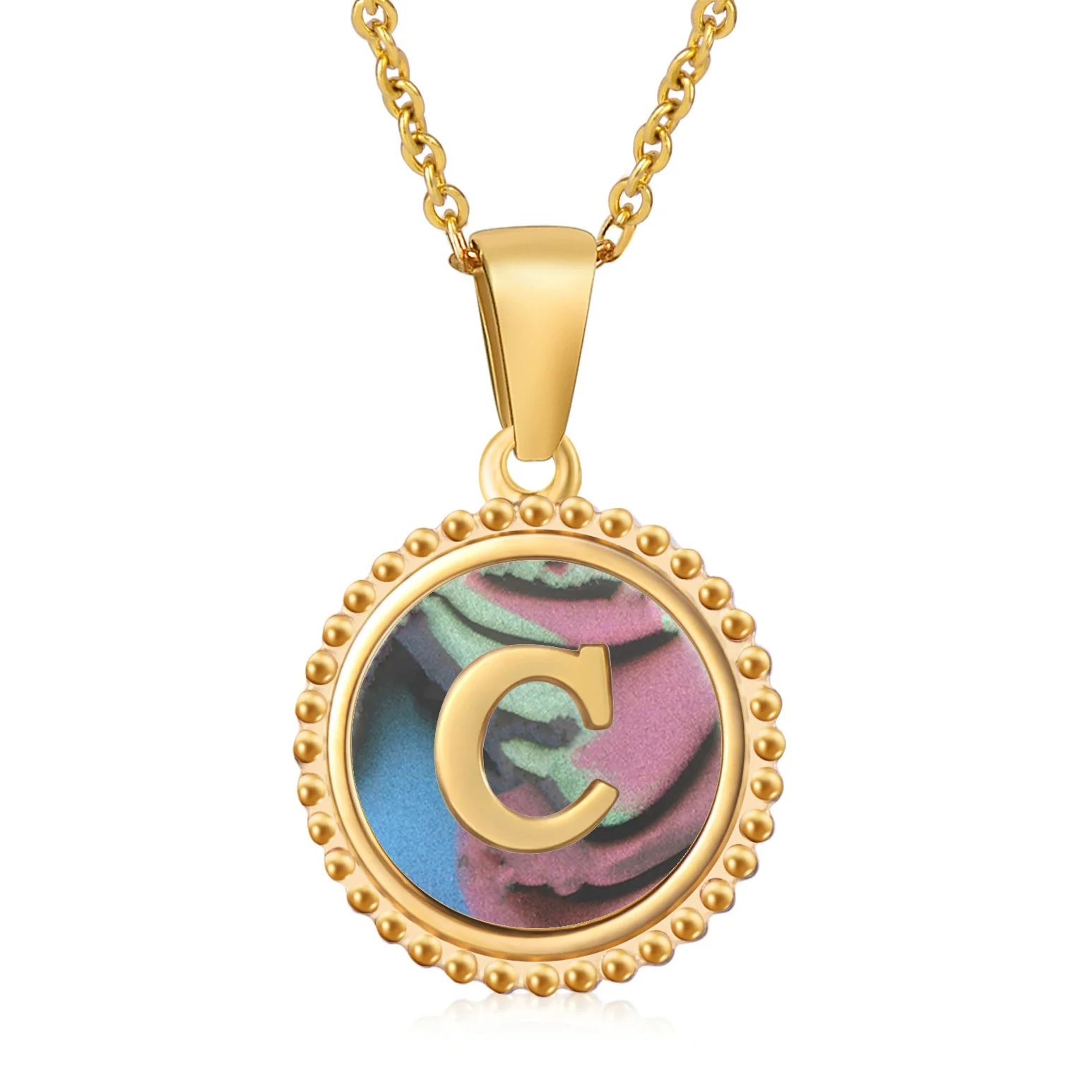 316L Stainless Steel Letter Pendant Necklace Jewelry - Image 58