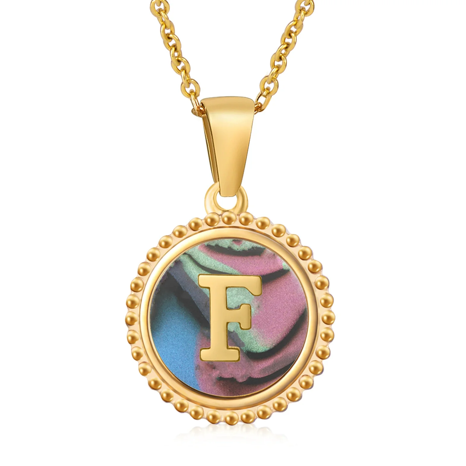 316L Stainless Steel Letter Pendant Necklace Jewelry - Image 61