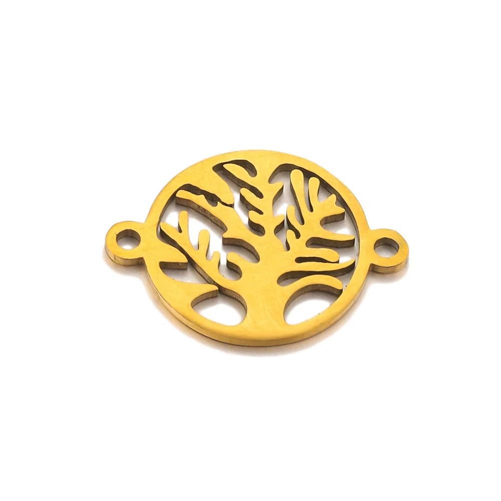 Stainless Steel Life Tree Pendant Jewelry Accessories For Diy Necklace And Bracelet Making With Electroplating - Image 11