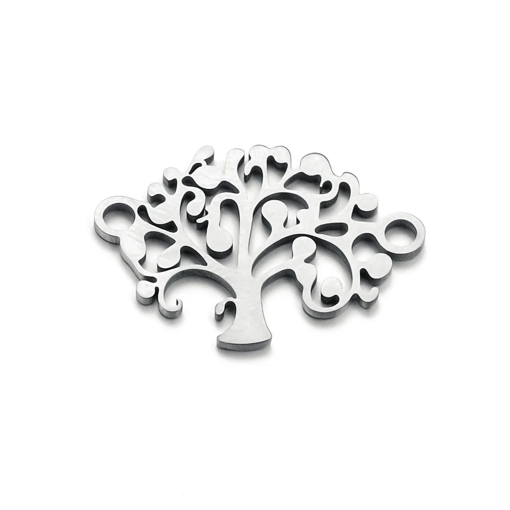 Stainless Steel Life Tree Pendant Jewelry Accessories For Diy Necklace And Bracelet Making With Electroplating - Image 15