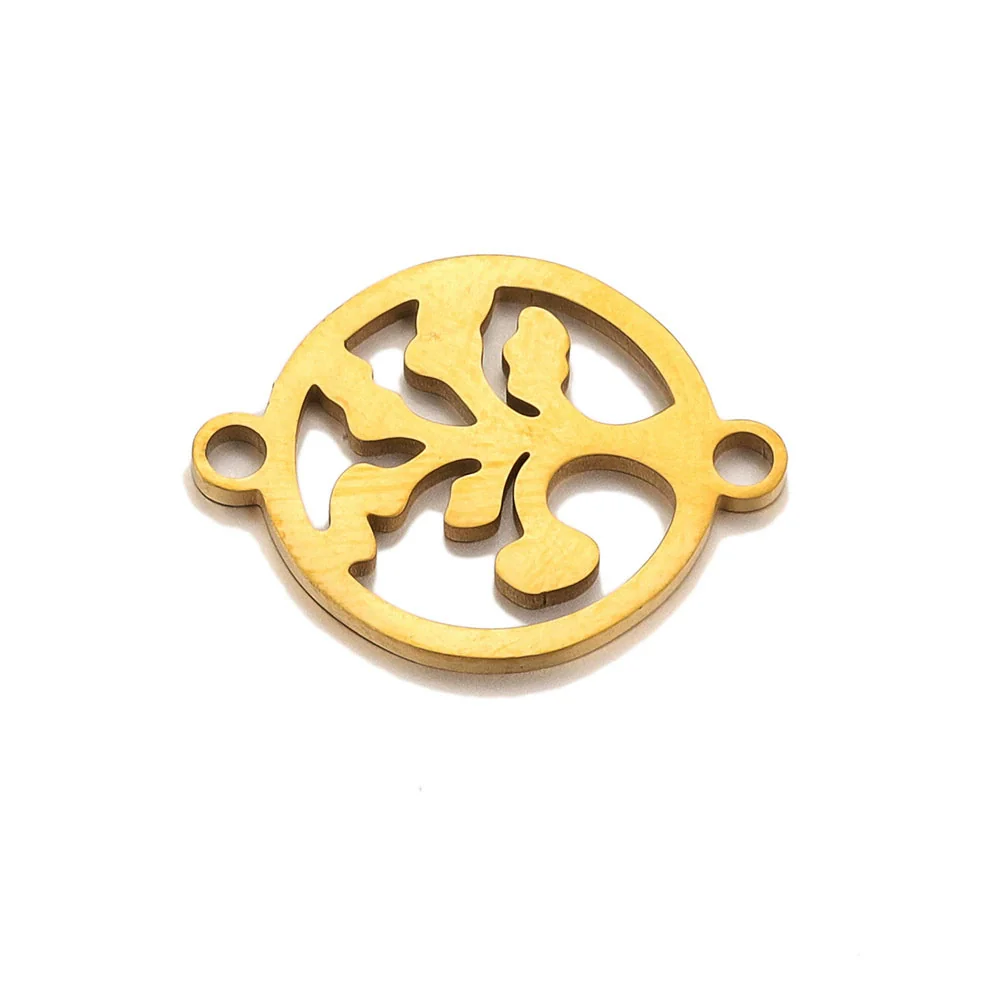 Stainless Steel Life Tree Pendant Jewelry Accessories For Diy Necklace And Bracelet Making With Electroplating - Image 6