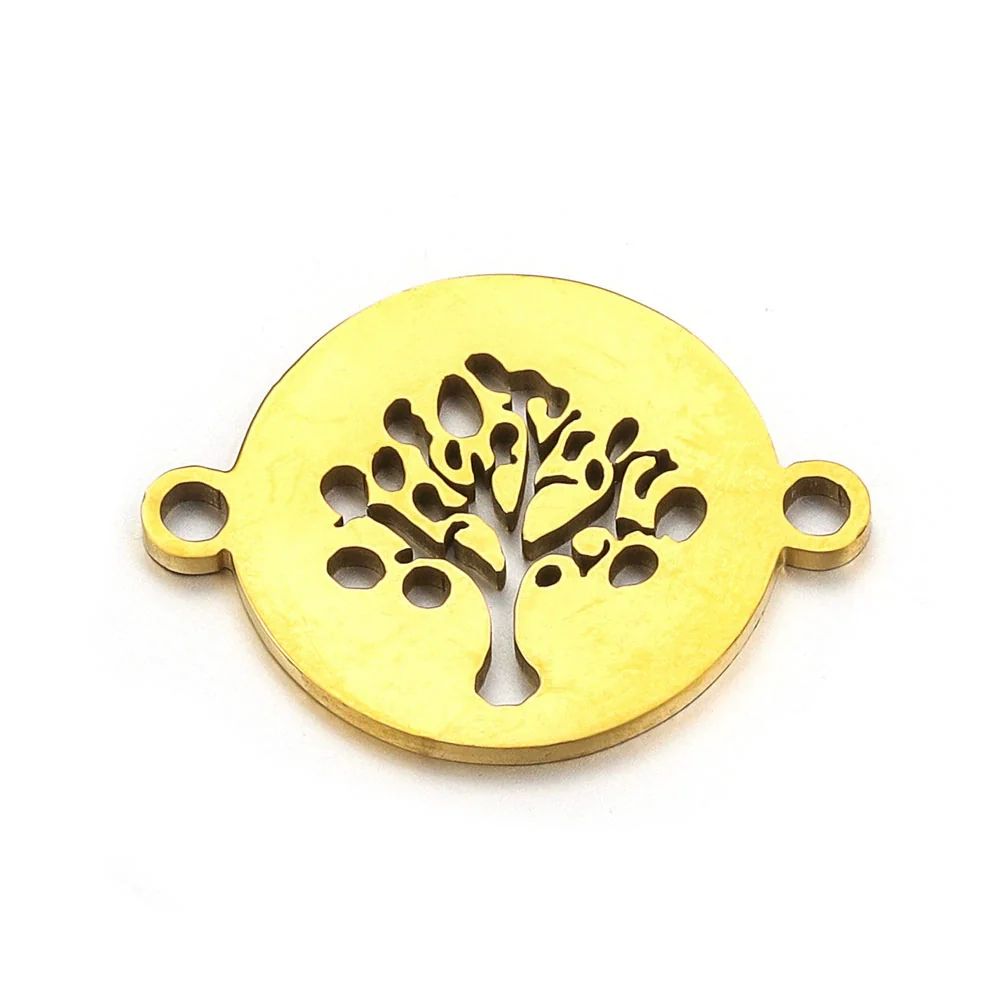 Stainless Steel Life Tree Pendant Jewelry Accessories For Diy Necklace And Bracelet Making With Electroplating - Image 8