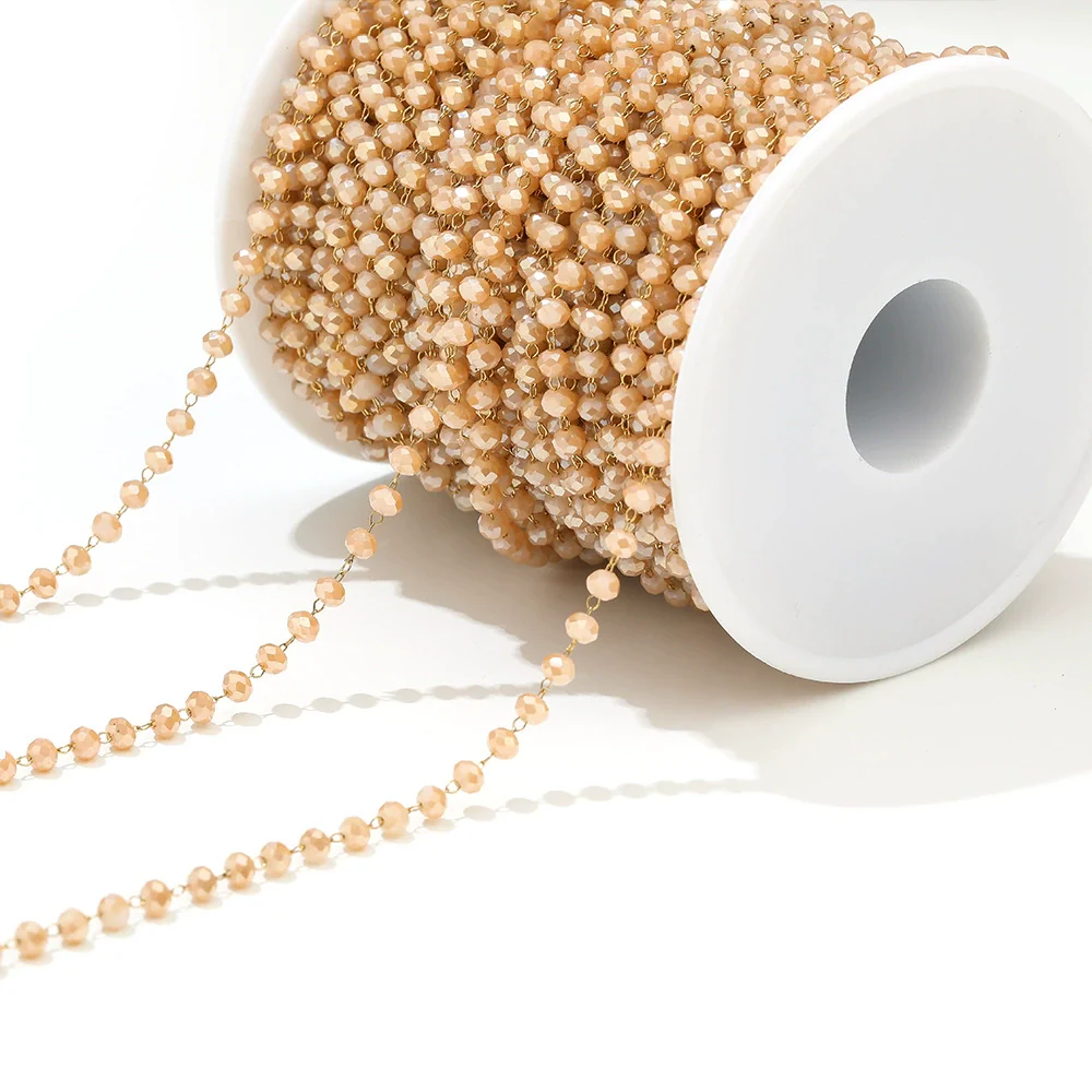 Stainless Steel Light Luxury Geometric Gold Bead Chain Jewelry Accessories For Diy Bracelet And Necklace With Electroplating Treatment - Image 2
