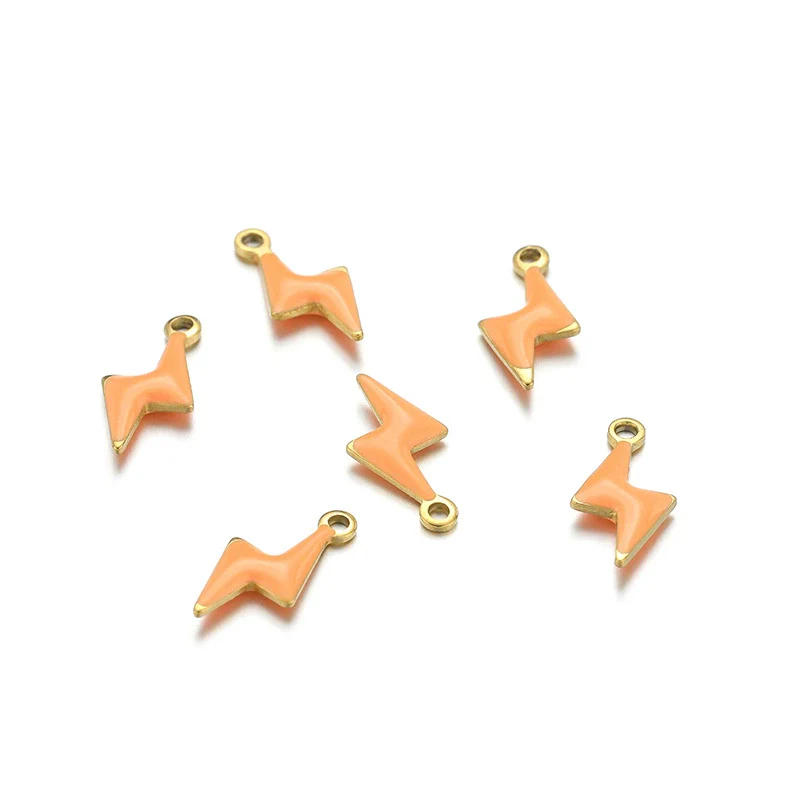 Stainless Steel Lightning Inlay Pendant Jewelry Accessories - Image 6