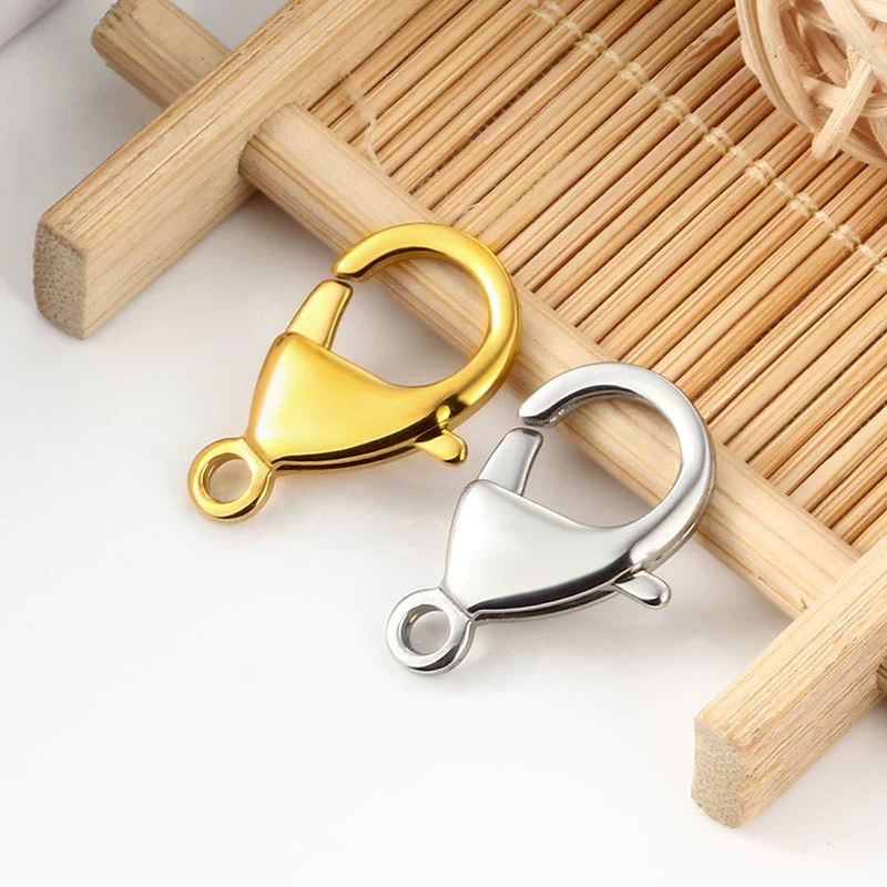 Stainless Steel Lobster Clasp Connecting Buckle For Diy Bracelet Necklace Jewelry Accessories Electroplated Round Shape - Image 2