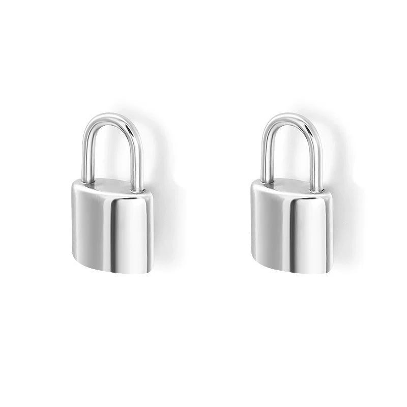 Stainless Steel Lock Pendant Accessories Electroplated Fashion Design For Necklace And Bracelet - Image 6