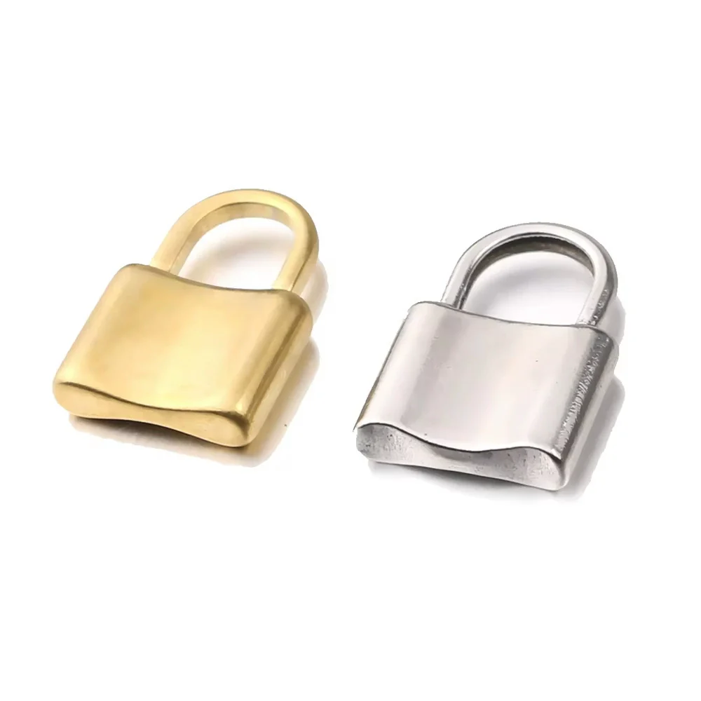 Stainless Steel Lock Pendant Hiphop Necklace With Totem Pattern And Electroplating Treatment - Image 3