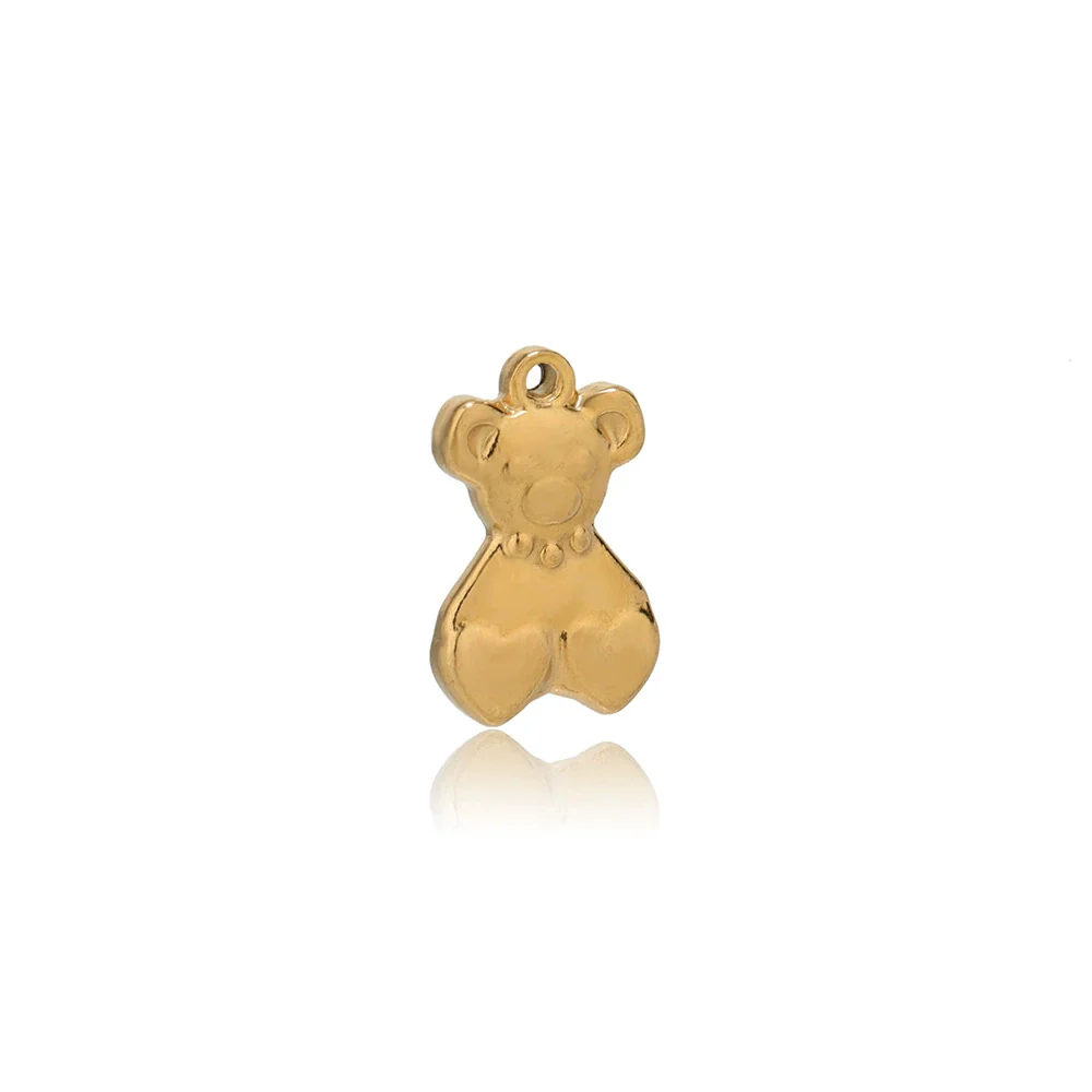 Stainless Steel Love Bear Pendant Electroplated Diy Sweater Necklace And Bracelet Pendant Accessories - Image 6