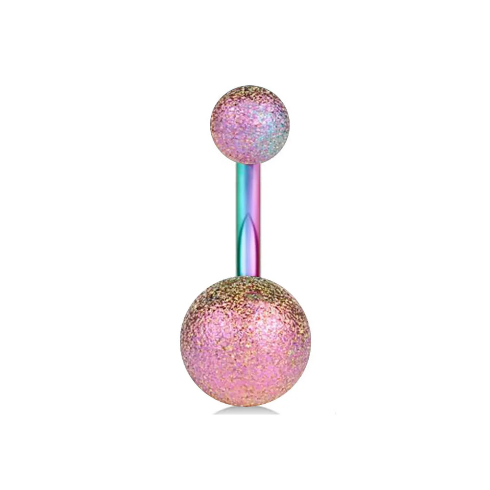 Stainless Steel Love Navel Ring Body Piercing Jewelry With Flower Pattern - Image 11