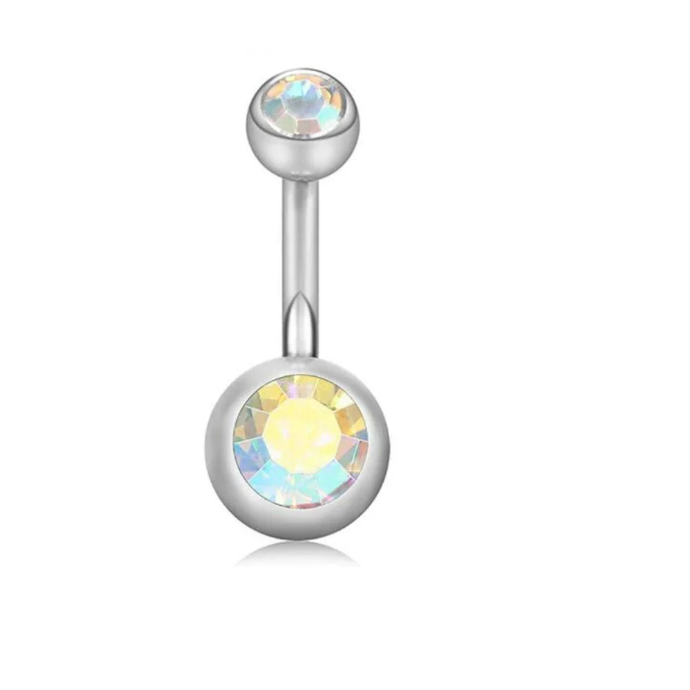 Stainless Steel Love Navel Ring Body Piercing Jewelry With Flower Pattern - Image 15