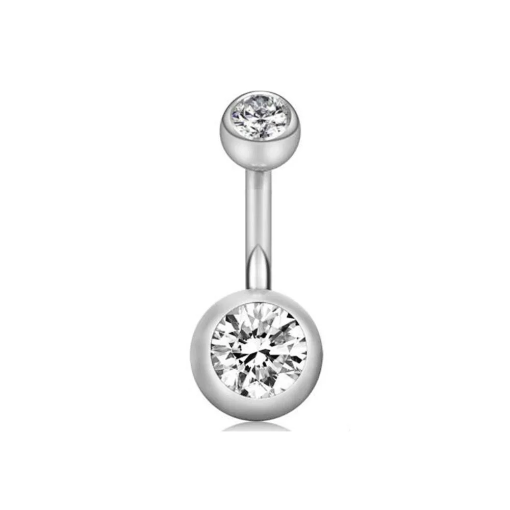 Stainless Steel Love Navel Ring Body Piercing Jewelry With Flower Pattern - Image 16