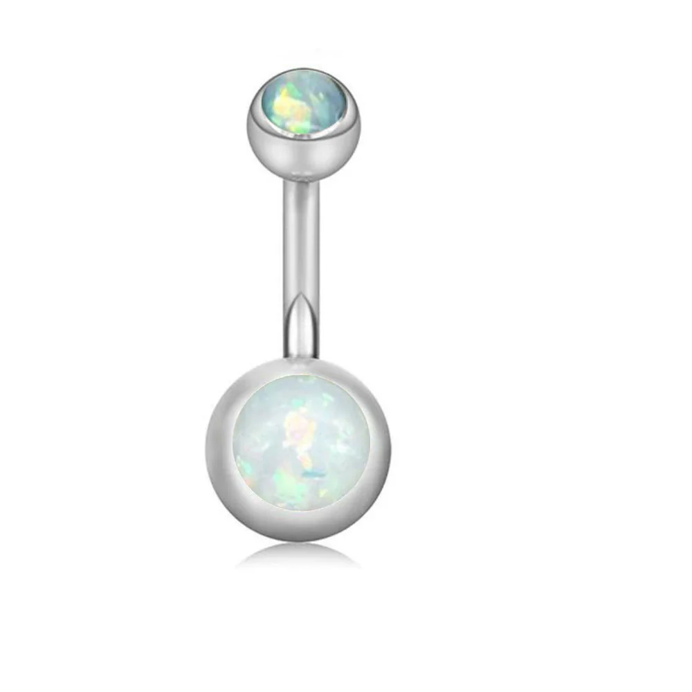 Stainless Steel Love Navel Ring Body Piercing Jewelry With Flower Pattern - Image 17