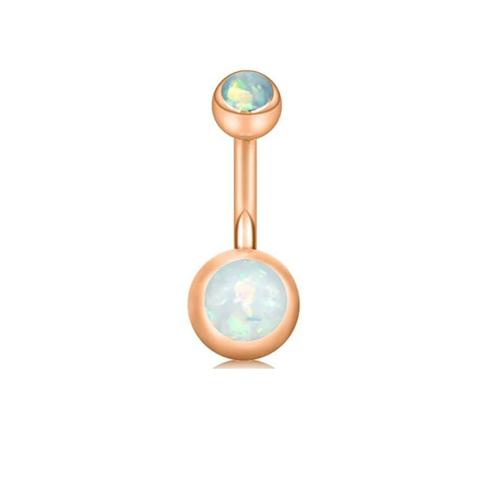 Stainless Steel Love Navel Ring Body Piercing Jewelry With Flower Pattern - Image 23