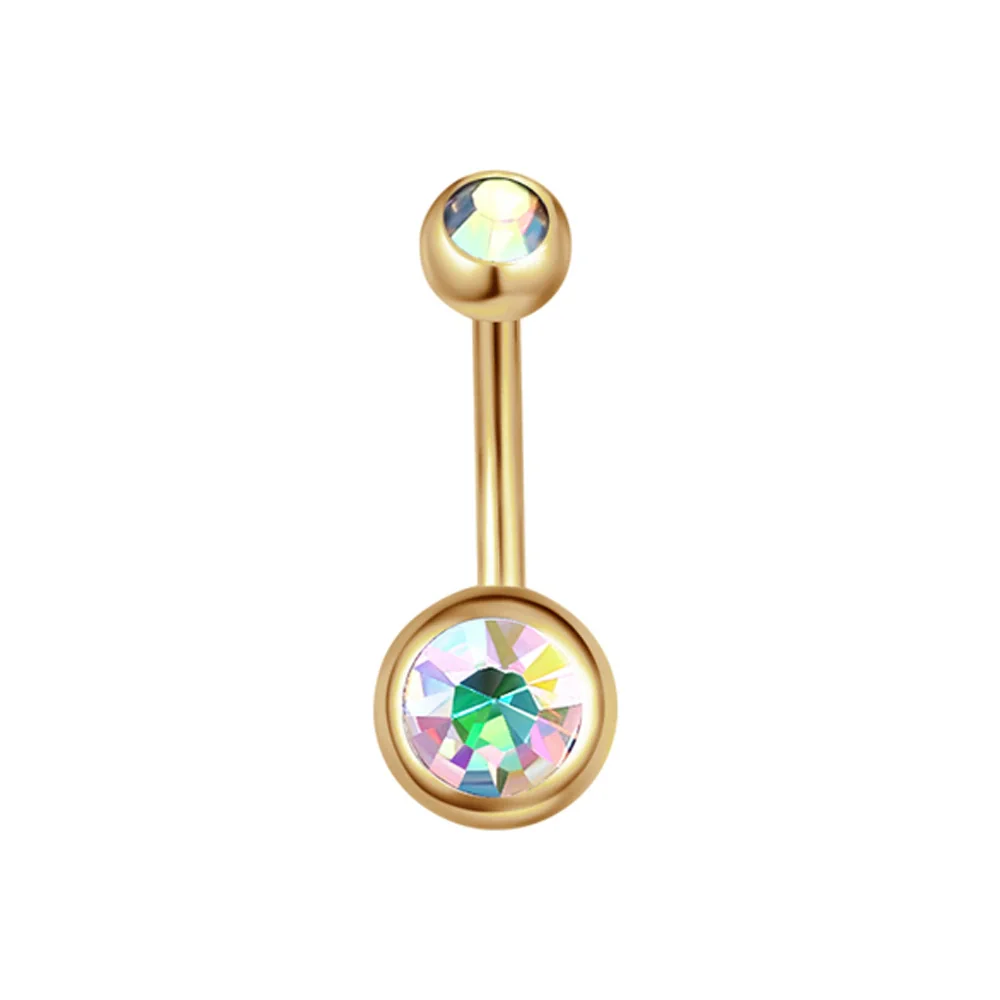 Stainless Steel Love Navel Ring Body Piercing Jewelry With Flower Pattern - Image 27