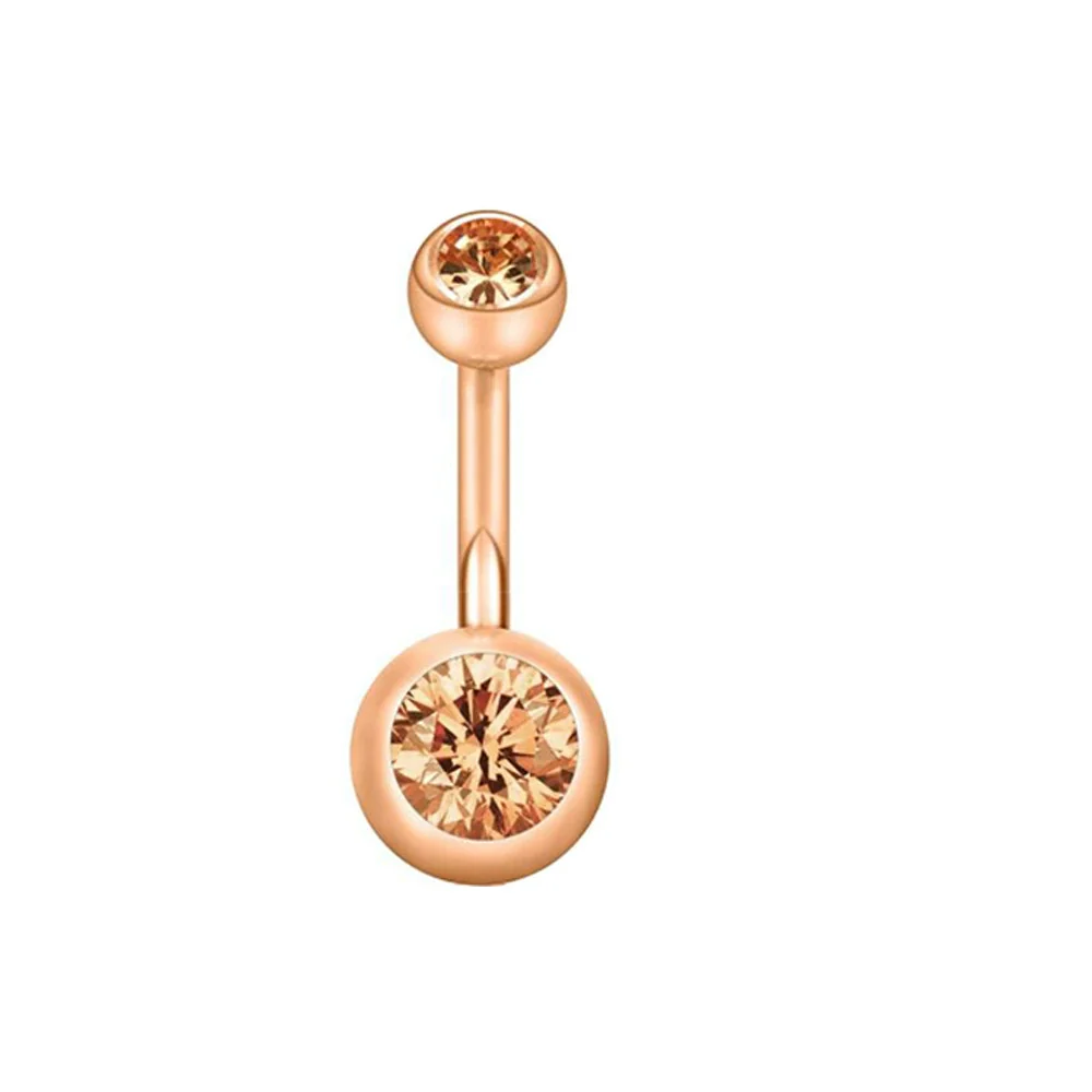 Stainless Steel Love Navel Ring Body Piercing Jewelry With Flower Pattern - Image 4