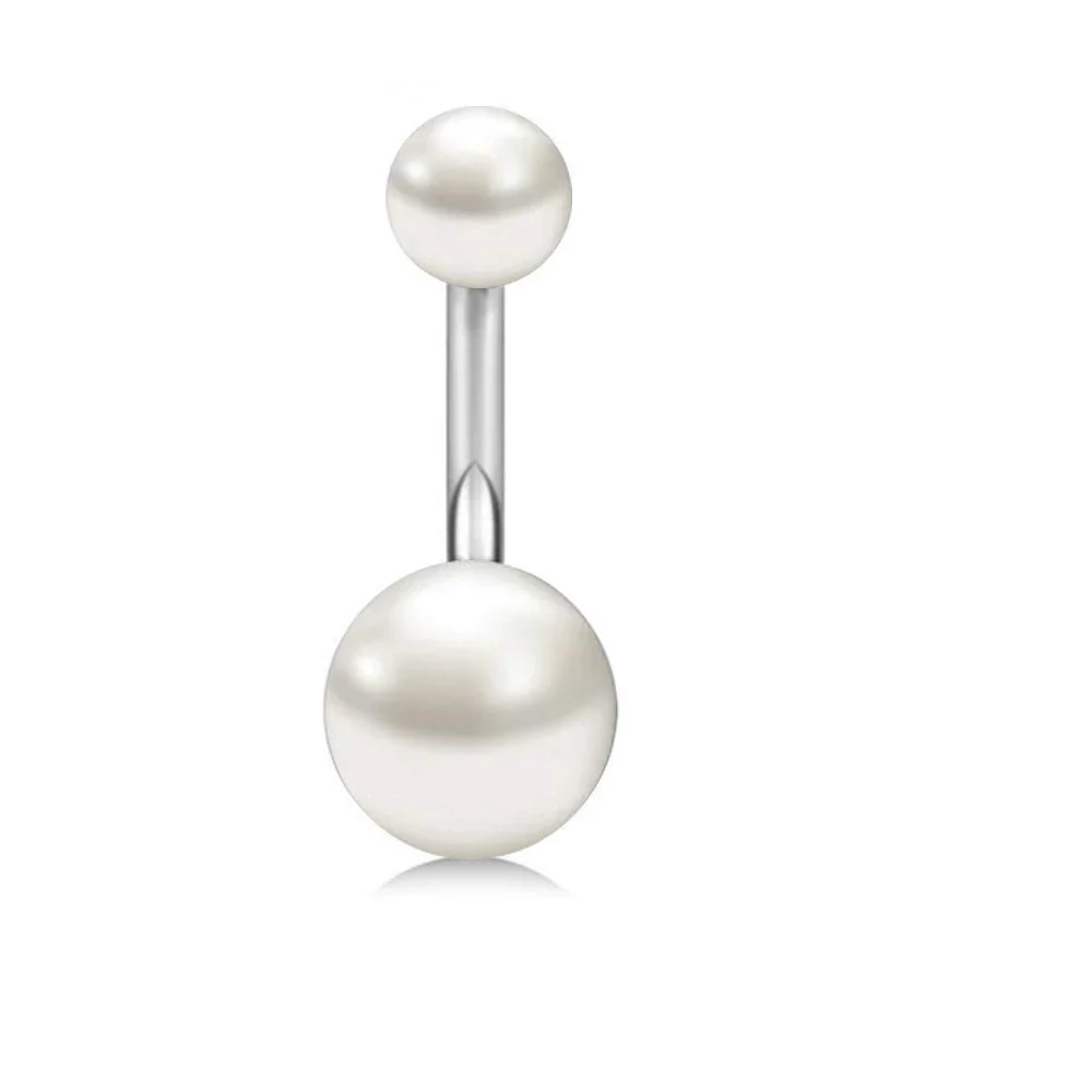 Stainless Steel Love Navel Ring Body Piercing Jewelry With Flower Pattern - Image 7