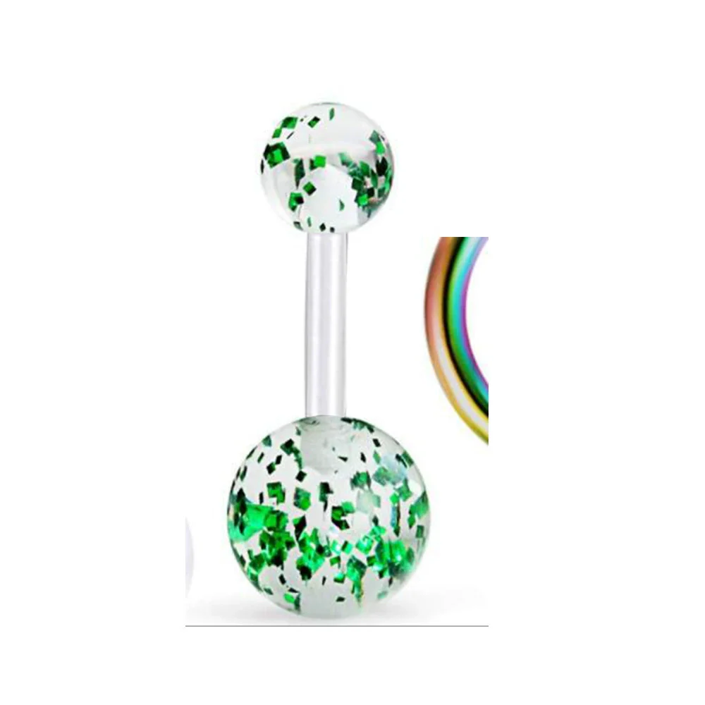 Stainless Steel Love Navel Ring Body Piercing Jewelry With Flower Pattern - Image 8