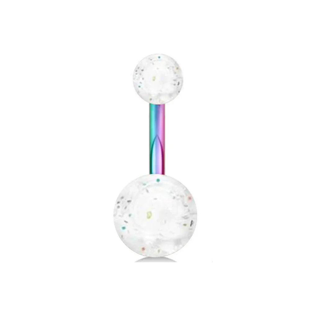 Stainless Steel Love Navel Ring Body Piercing Jewelry With Flower Pattern - Image 9