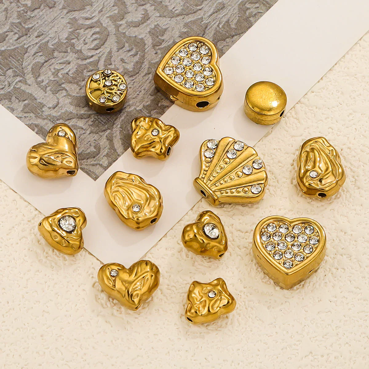 Stainless Steel Love Pattern Hollow Heart Bead Bracelet Jewelry Accessories With Crystal Diamond Zirconium Casting Process - Image 4