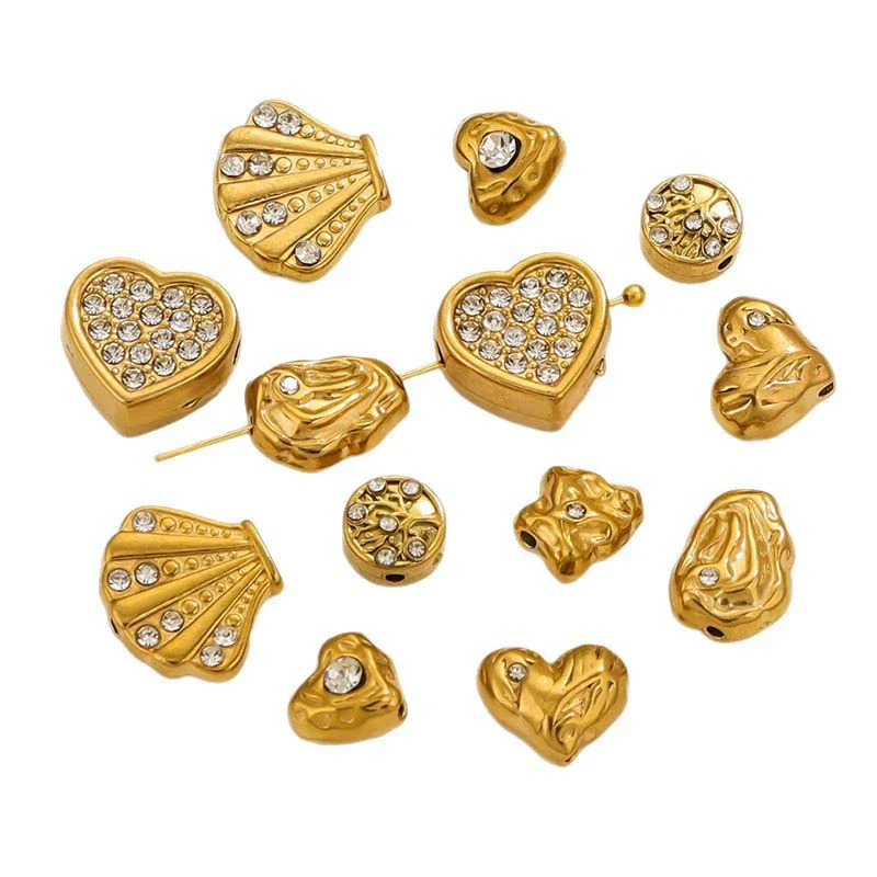 Stainless Steel Love Pattern Hollow Heart Bead Bracelet Jewelry Accessories With Crystal Diamond Zirconium Casting Process - Image 5
