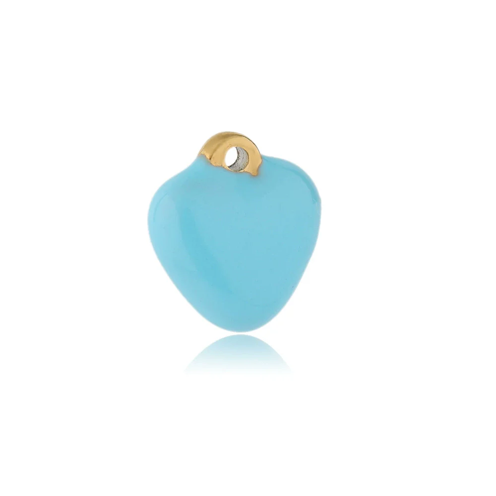 Stainless Steel Love Pendant Macaron Style Geometric Dripping Oil Peach Heart Women's Necklace Pendant - Image 6