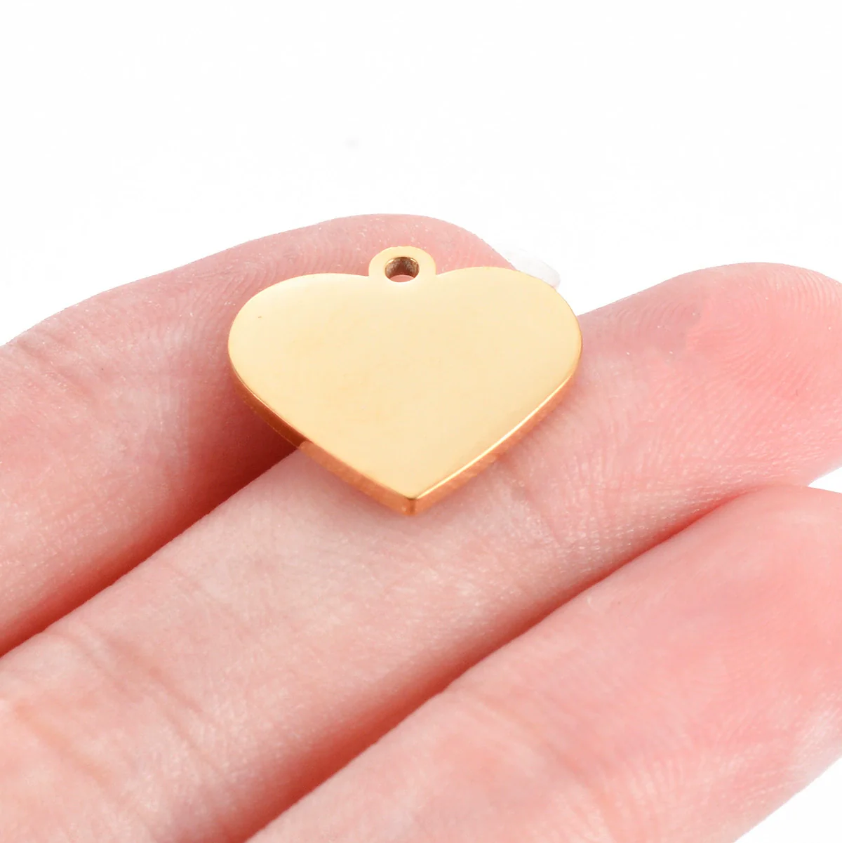 Stainless Steel Love Shape Jewelry Accessories Singlesided Polished Brushed Electroplated Diy Necklace Bracelet Pendant - Image 3