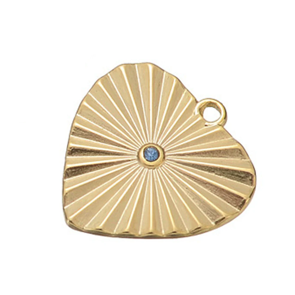 Stainless Steel Love Shaped Oil Pressure Pleated Pattern Tag Pendant Electroplated Bracelet Necklace Accessories - Image 10