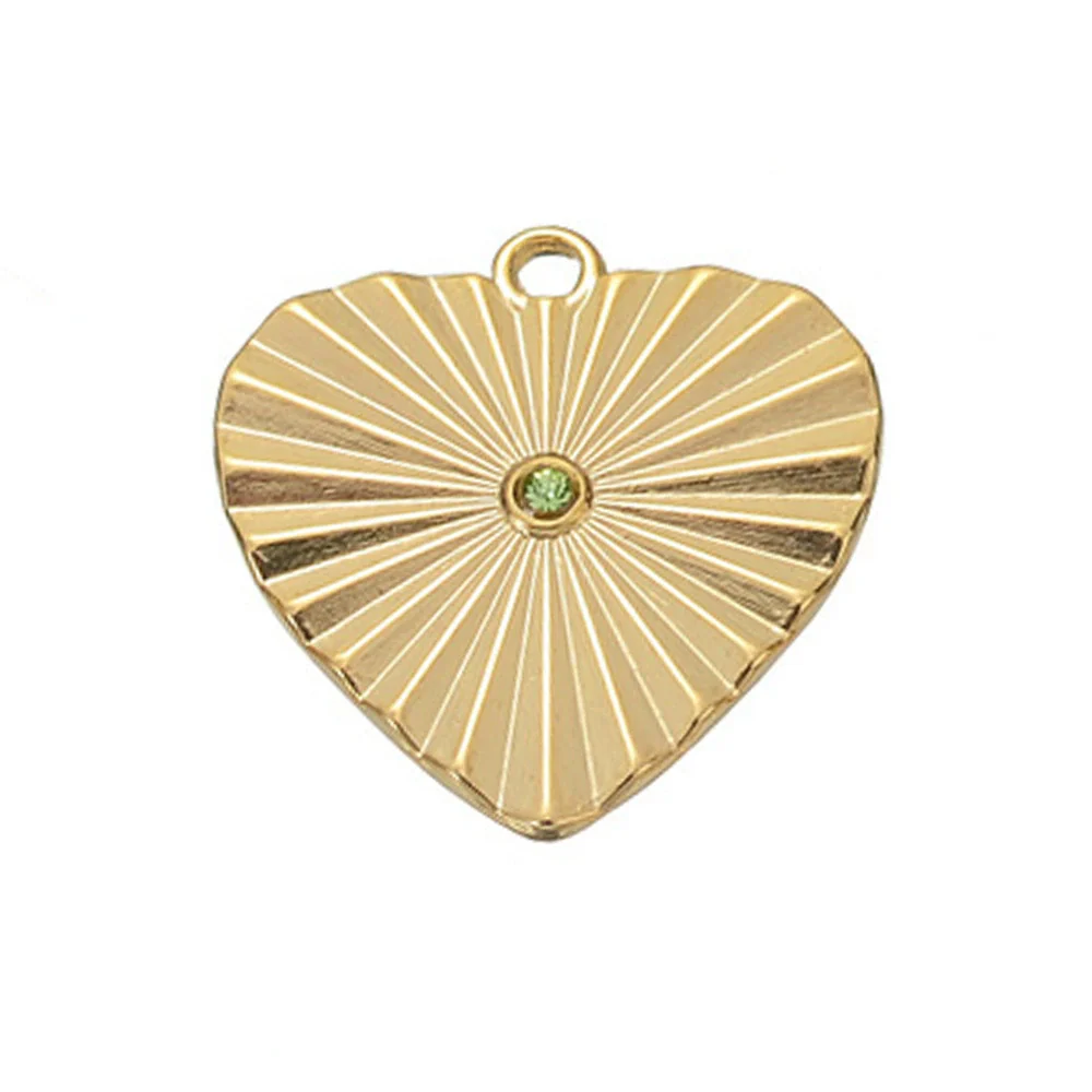 Stainless Steel Love Shaped Oil Pressure Pleated Pattern Tag Pendant Electroplated Bracelet Necklace Accessories - Image 8