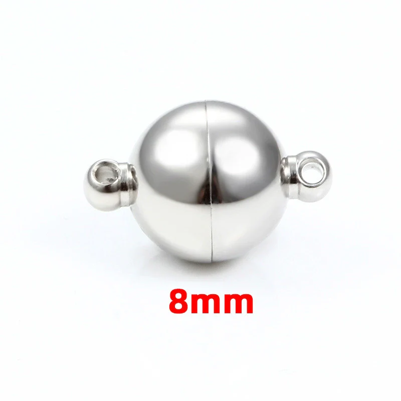 Stainless Steel Magnet Buckle Jewelry Accessories For Necklace And Bracelet Round Shape Mirror Polished - Image 4