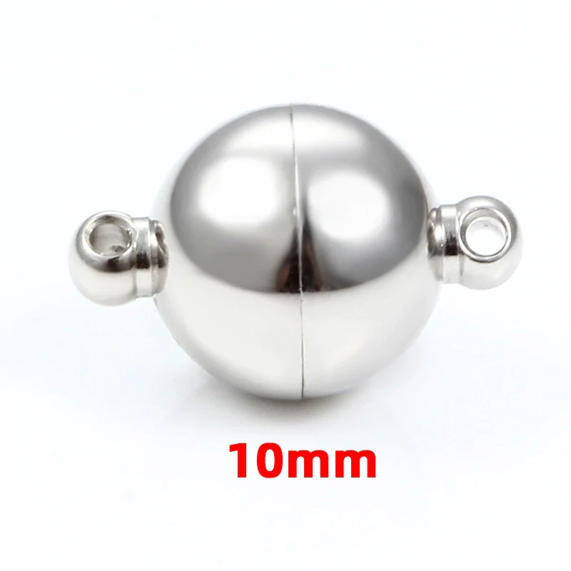 Stainless Steel Magnet Buckle Jewelry Accessories For Necklace And Bracelet Round Shape Mirror Polished - Image 5