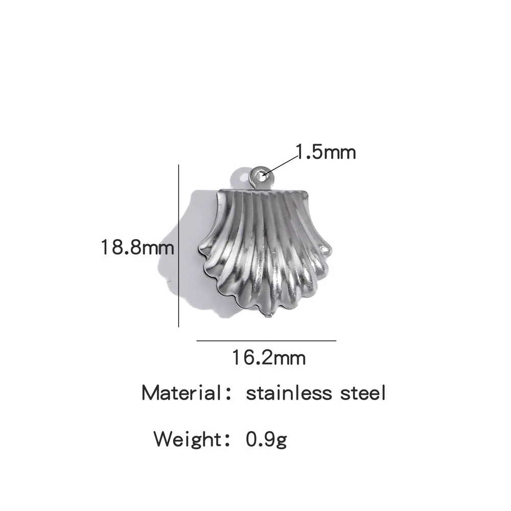 Stainless Steel Marine Series Shell Conch Sea Star Jewelry Accessories Pendant With Electroplating - Image 31